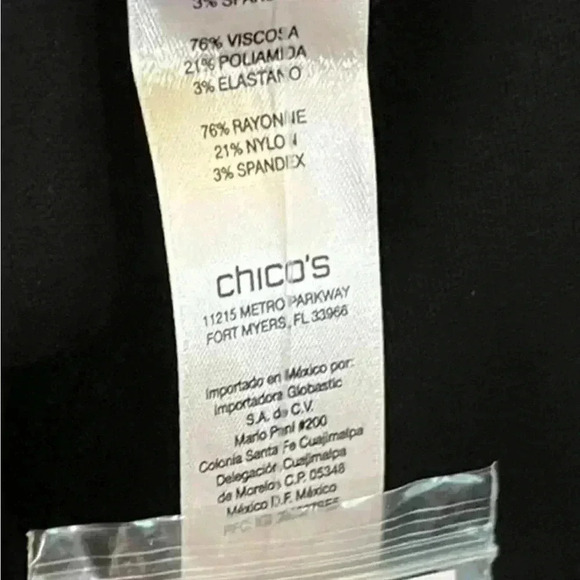 Chicos The Lindy Ultimate Fit Side Zip Pant Size .5 Black - Picture 8 of 8